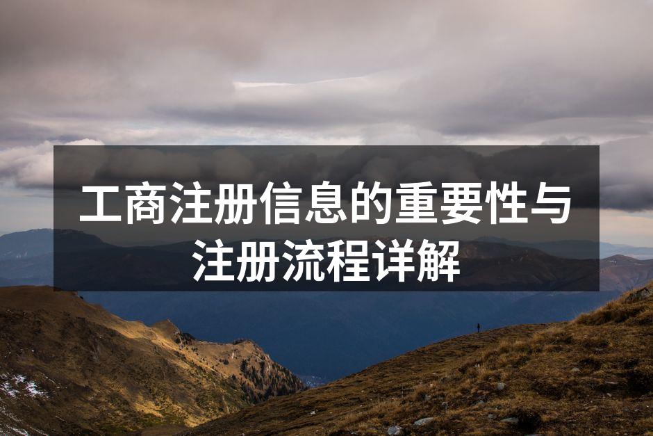 工商注册信息的重要性与注册流程详解