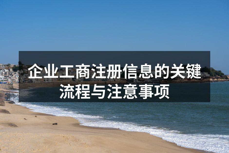 企业工商注册信息的关键流程与注意事项