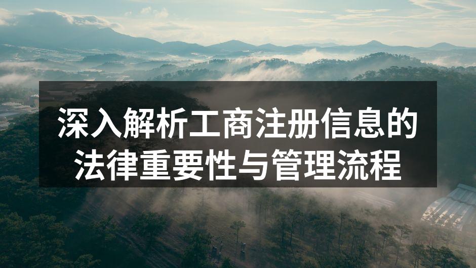 工商注册信息的重要性