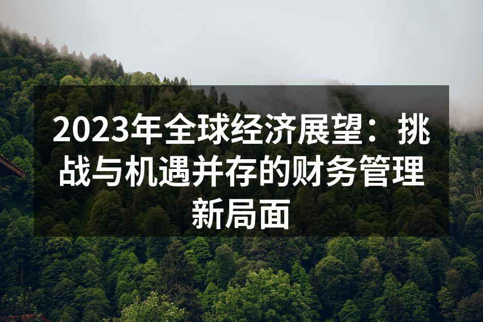 2023年全球经济展望：挑战与机遇并存的财务管理新局面